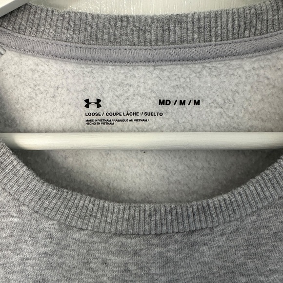 NWOT MEN'S UA RIVAL FLEECE CREWNECK | UNDER ARMOUR | SIZE US M  | Style #1357096 - Picture 5 of 16